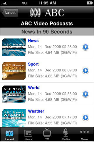 ABC iPhone app