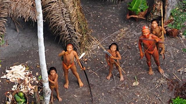 Unknown And Uncontacted Jungle Tribe Caught On Video