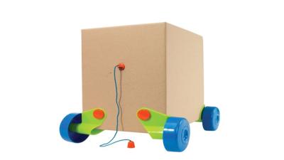 Double Your Kid’s Birthday Present Haul With Cardboard Box Wheels