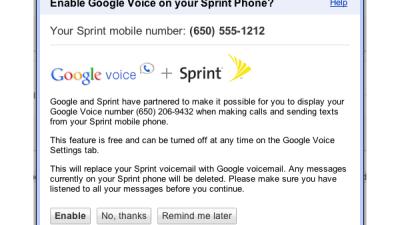 Sprint Integrates Google Voice, Is Basically Official Google Carrier