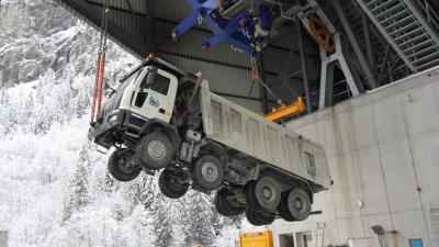 This Is How You ‘Fly’ Trucks Up A Mountain With No Roads