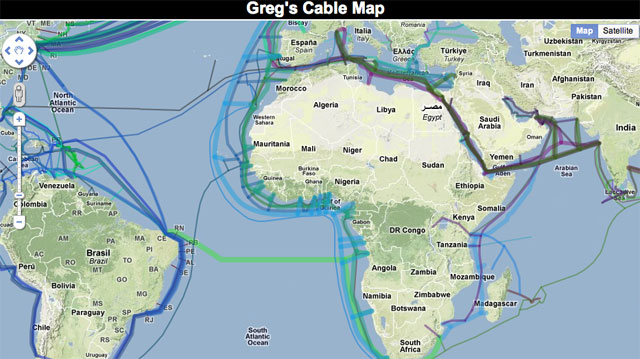 Free Map Shows Location Of Undersea Internet Cables