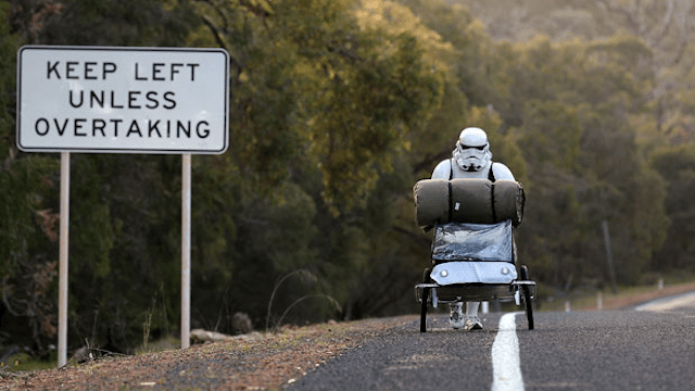 A Stormtrooper Is Walking Across Australia For Charity