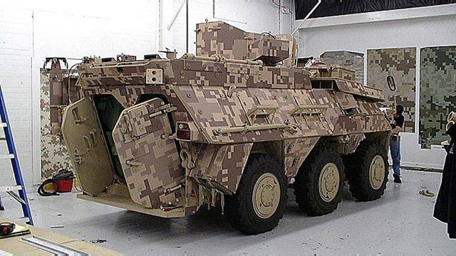 Leaked Photos Show 8-Bit Camouflage Military Vehicle
