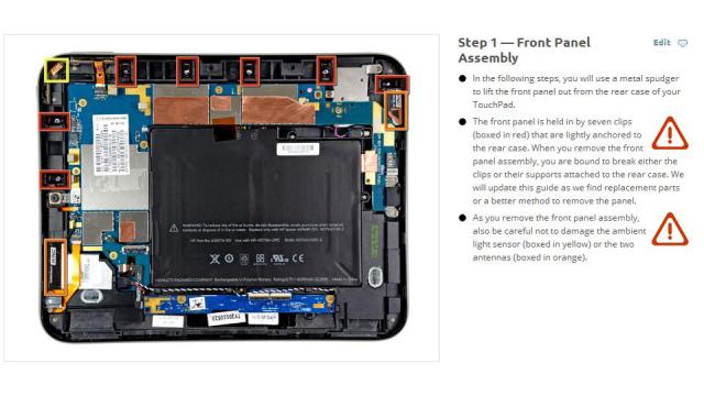 iFixit Lets Your Repair Your New TouchPad Now That HP’s Given Up On It