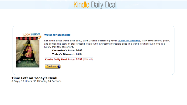 Amazon Now Offers Kindle Daily Deals