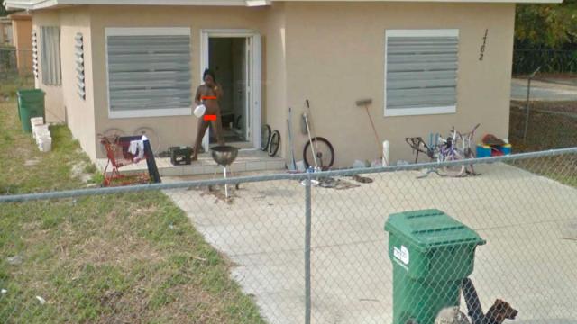 Confused Naked Lady Caught On Google Street View (Yeah, NSFW)