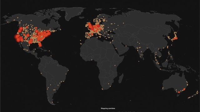 Map Shows Where The People Who Google ‘Zombies’ Are From