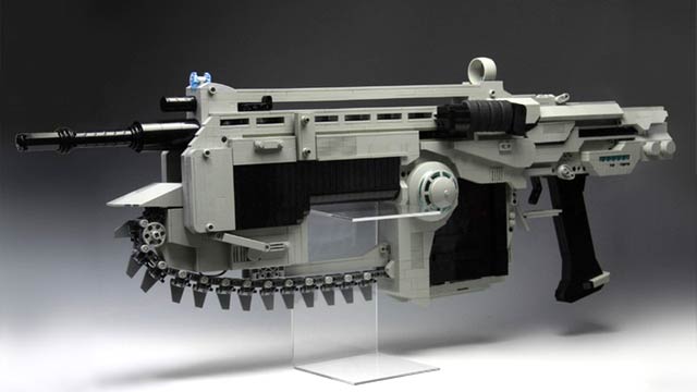 Full-Size Lego Gears Of Wars Rifle Fires Rubber Bands