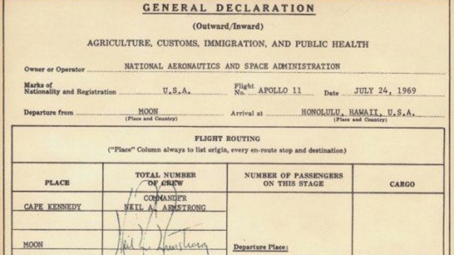 When Returning From The Moon, Don’t Forget To Fill Out Your Customs Form