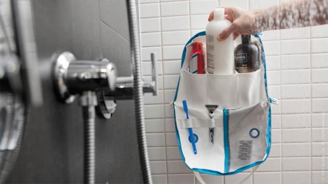 An Ingenious Suction Cup Shower Bag