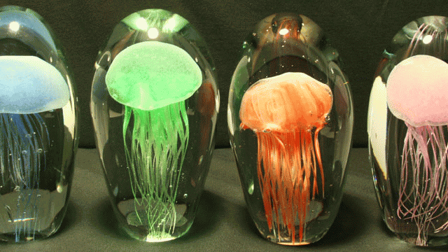 Frozen Jelly Fish Lamp Glows In The Dark