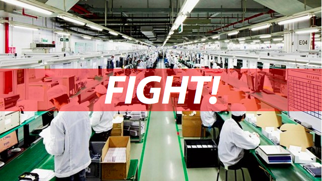 Foxconn Shuts Factory After 2000-Employee Brawl Breaks Out