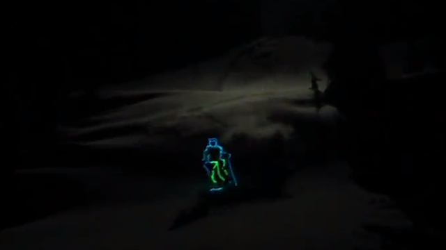 Night Skiing With Light Suits Is Like Being In Tron For The Winter