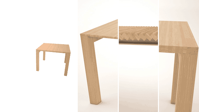 Extendable Table Grows And Shrinks Without Swapping A Single Part