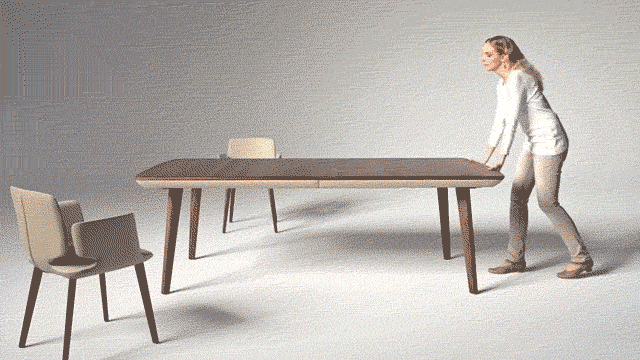 This Transforming Table Grows An Extra Metre In Seconds
