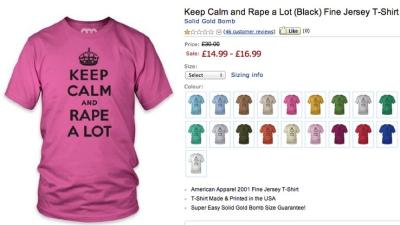 Amazon Blocks The Sale Of Gross, Auto-Generated ‘Keep Calm And Rape Her’ Shirts