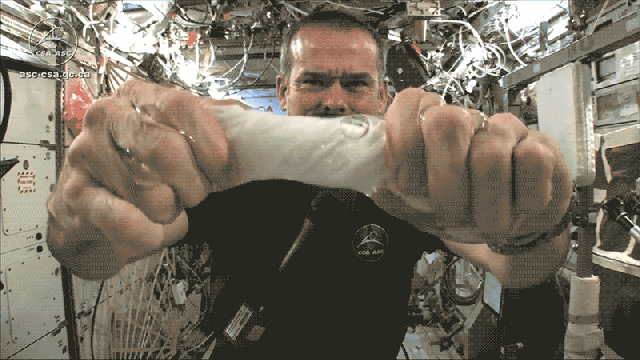 Even Wringing A Wet Cloth Is Magical In Space