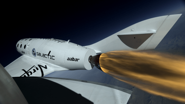 Look At SpaceShipTwo’s Rocket On Fire