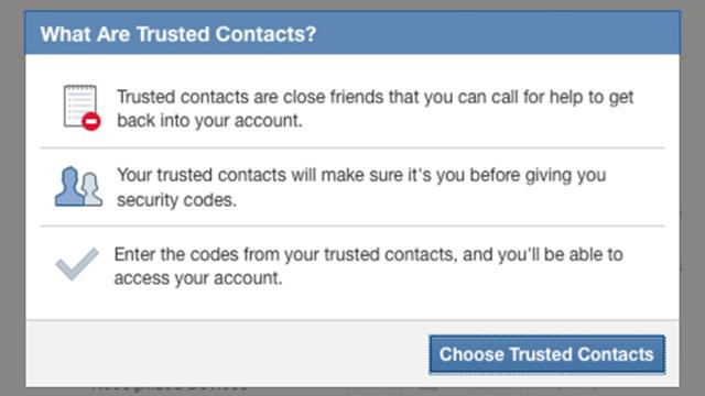 Locked Out Of Your Facebook Account? Trusted Contacts Will Save You
