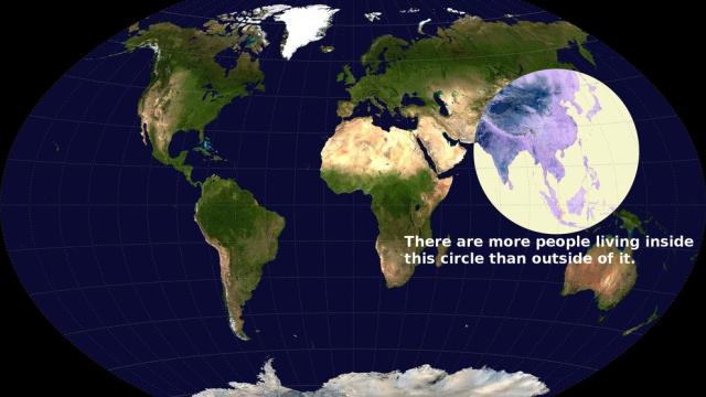 The Most Crowded Part Of The Whole World Fits In This One Small Circle