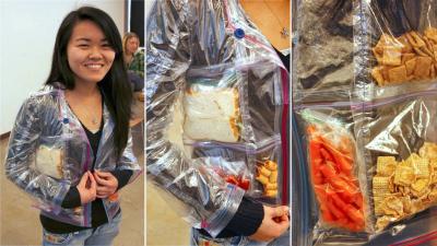A Jacket Made From Ziploc Bags Is A Never-Ending Supply Of Pockets