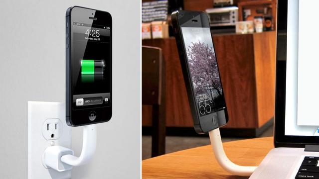 An iPhone 5 Cable That Never Tangles And Doubles As A Stand