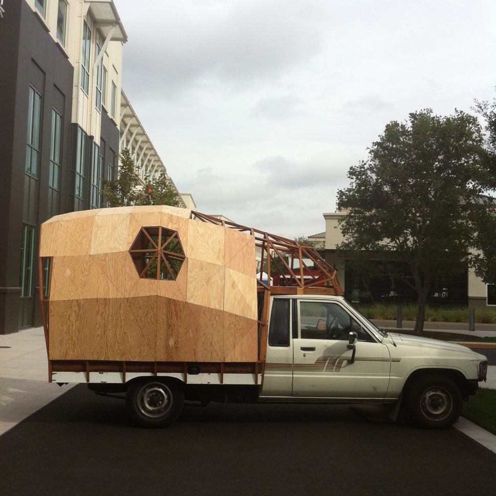 Facebook’s New Artist In Residence Builds Wood Domes On Wheels And Water