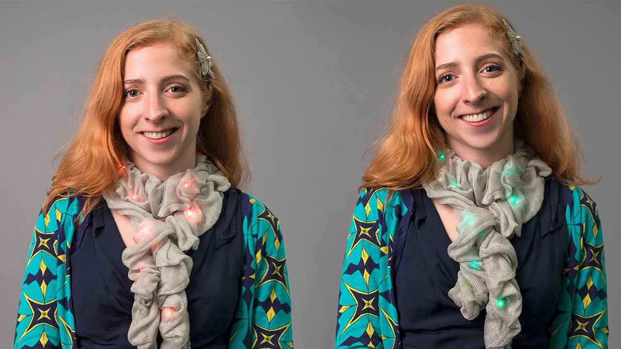 This Colour-Changing LED Chameleon Scarf Perfectly Matches Any Outfit