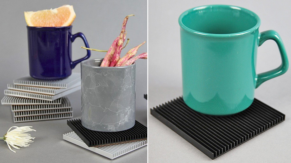 Heatsink Coasters Cool Hot Drinks While Protecting Your Furniture