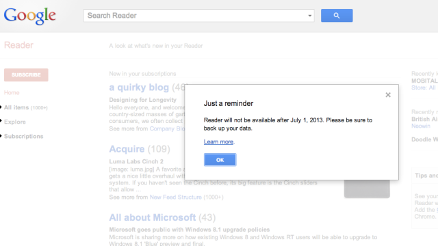 Turns Out Google’s Reader Replacement Is Useless