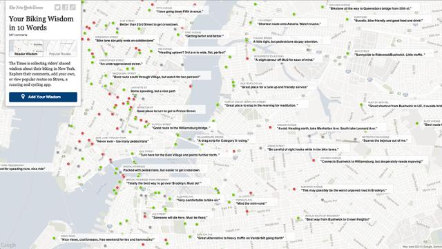 An Interactive Map That Collects The Wisdom Of NYC’s Cycling Masses
