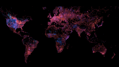 Every OpenStreetMap Edit Ever Made, Visualised