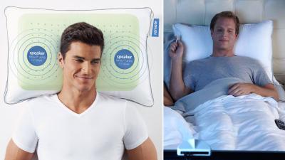 Wireless Pillow Speakers Put A Personal Home Theatre In Your Bed