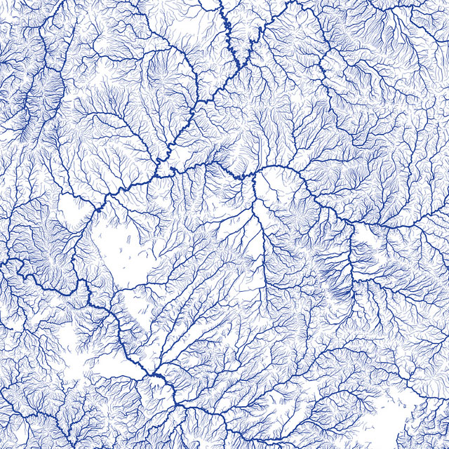 All The Rivers In The US Look Like Veins With Blue Blood