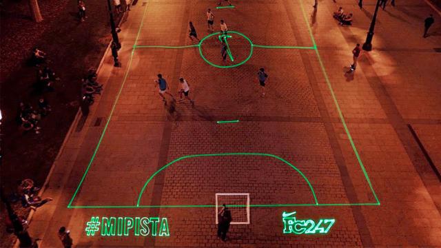 Nike’s Roving Laser Bus Created Soccer Fields Out Of Thin Air