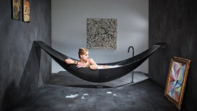 This Insane Carbon Fiber Hammock Bathtub Is The Epitome Of Relaxation