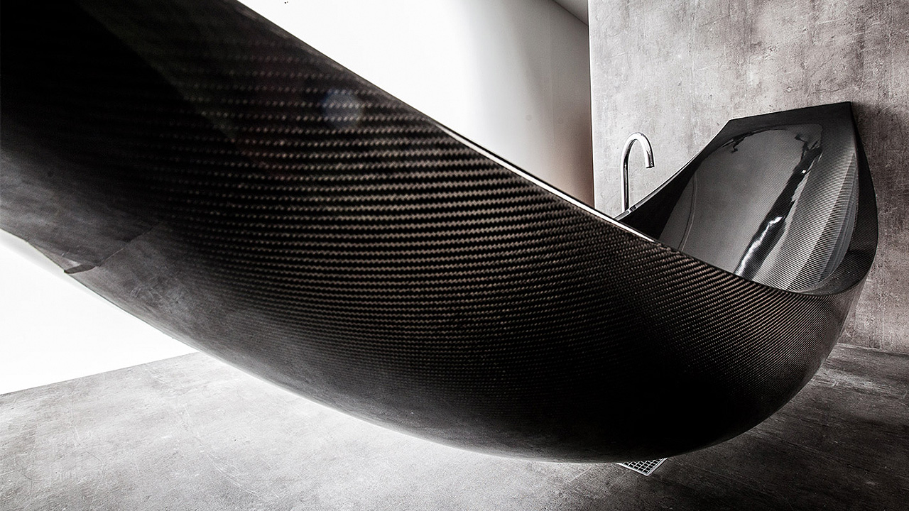 This Insane Carbon Fiber Hammock Bathtub Is The Epitome Of Relaxation