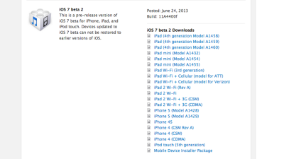 Apple Releases iOS 7 Beta 2 With Support For iPads