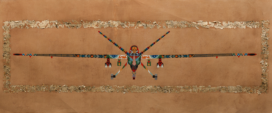 Pakistani Folk Art And Drones Collide In Ornate Paintings