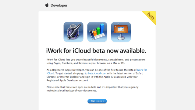 Apple’s New Google Docs Competitor Is Now In Beta