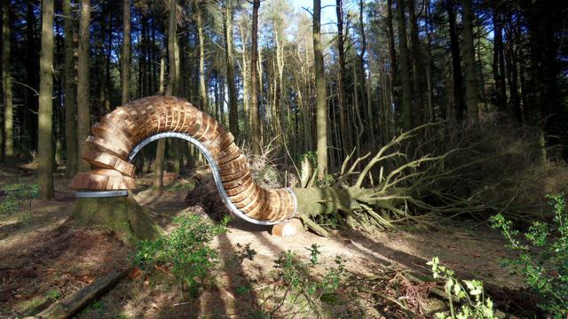 Woodland Sculptures Recreate The Moment Felled Trees Hit The Ground