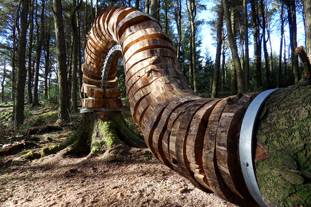 Woodland Sculptures Recreate The Moment Felled Trees Hit The Ground