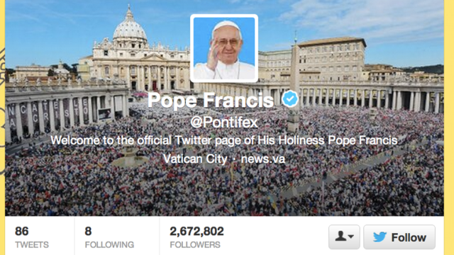 Follow The Pope On Twitter For Less Time In Purgatory