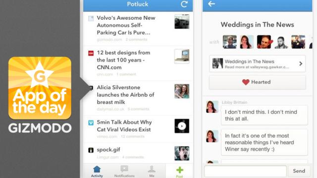 Potluck For iOS: Like A Virtual Dinner Party, With Links