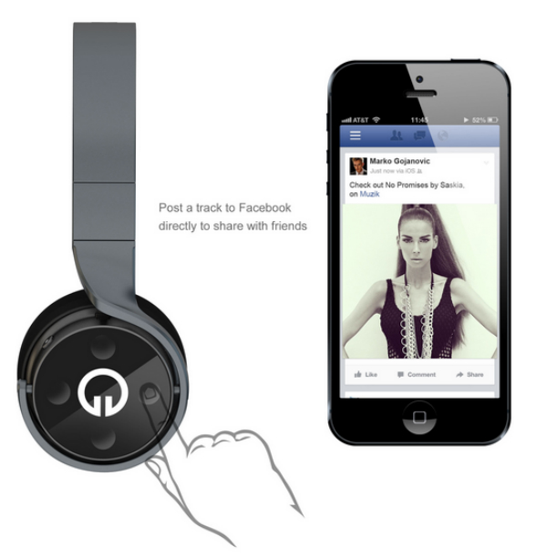 Muzik: These ‘Smart’ Headphones Will Let You Tweet, Facebook