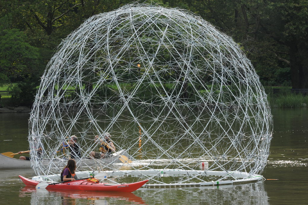 This Giant Floating Orb Is Built Out Of New York City’s Discarded Umbrellas