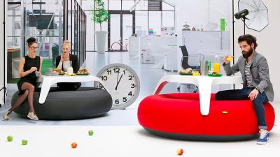An Inflatable Table That Lets You Work On A Cushion Of Air