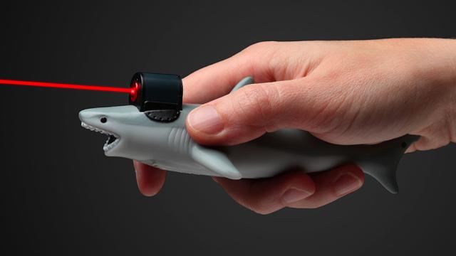 A (Toy) Shark With A Frickin’ Laser (Pointer) Attached To Its Head