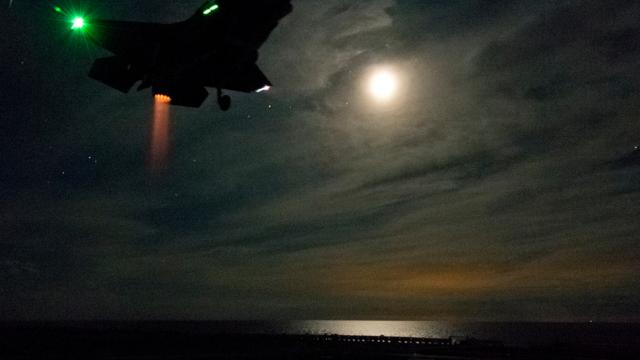 This F-35B’s Vertical Night Landing Makes It Look Like A Badass UFO